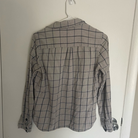 Grey Plaid American Eagle Flannel Medium - Picture 3 of 3
